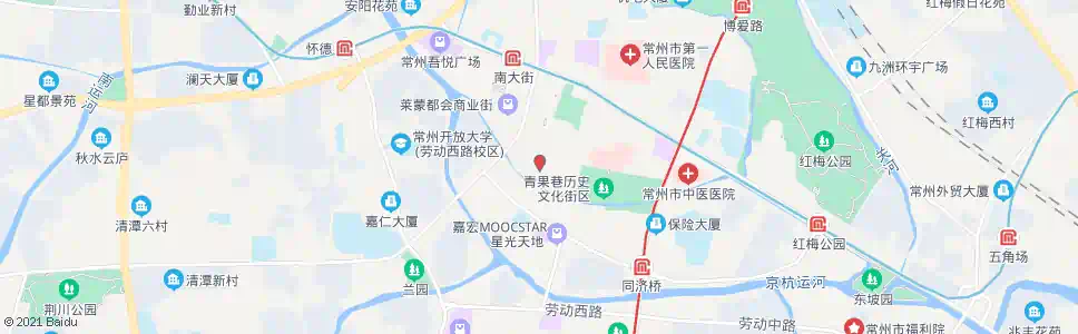 常州青果巷(长安大厦)_公交站地图_常州公交_妙搜公交查询2025