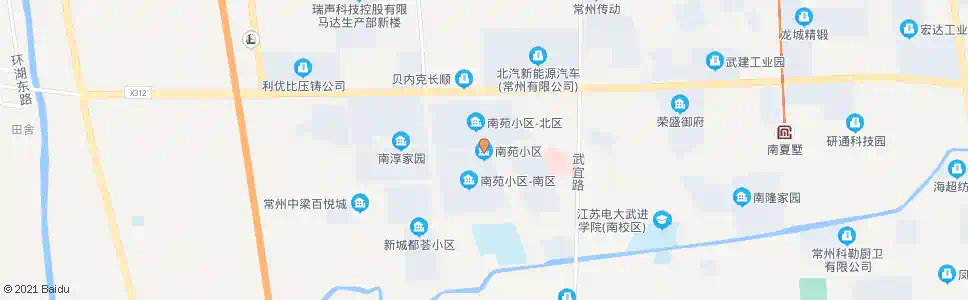 常州南苑小区幼儿园_公交站地图_常州公交_妙搜公交查询2025