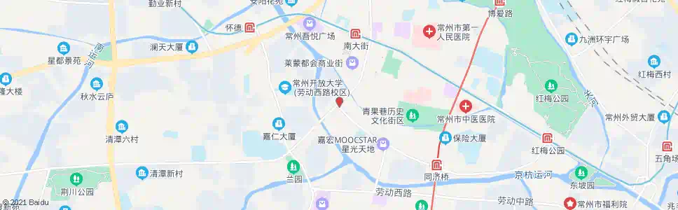 常州吊桥路广化街(苏宁电器)_公交站地图_常州公交_妙搜公交查询2025