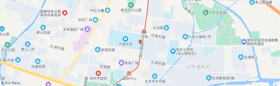 常州河海大学东门_公交站地图_常州公交_妙搜公交查询2025