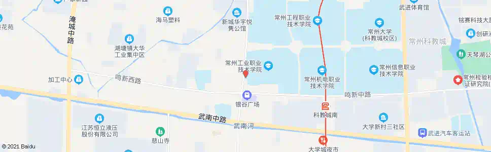 常州轻工学院西门_公交站地图_常州公交_妙搜公交查询2025