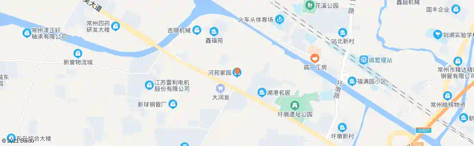 常州河苑家园_公交站地图_常州公交_妙搜公交查询2025
