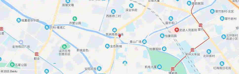 常州西新桥(b)_公交站地图_常州公交_妙搜公交查询2025