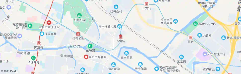 常州五角场_公交站地图_常州公交_妙搜公交查询2025