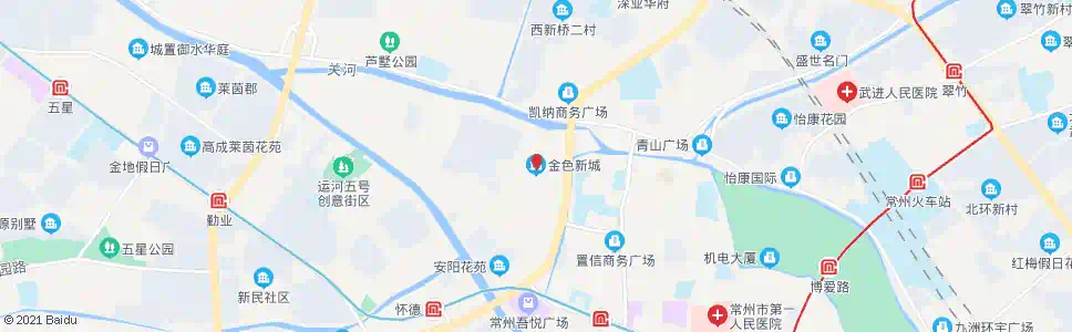 常州金色新城_公交站地图_常州公交_妙搜公交查询2025