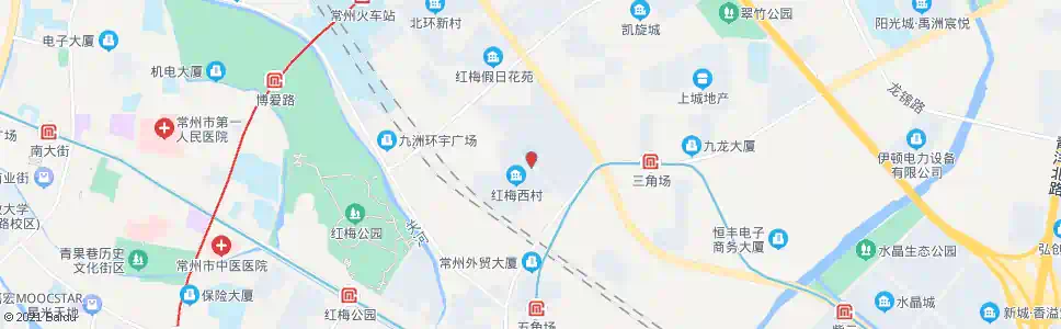 常州红梅西村_公交站地图_常州公交_妙搜公交查询2025
