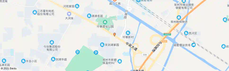常州中吴大道圩墩路_公交站地图_常州公交_妙搜公交查询2025