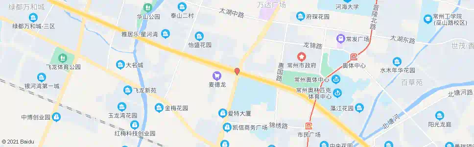 常州通江路龙城大道(b)_公交站地图_常州公交_妙搜公交查询2025