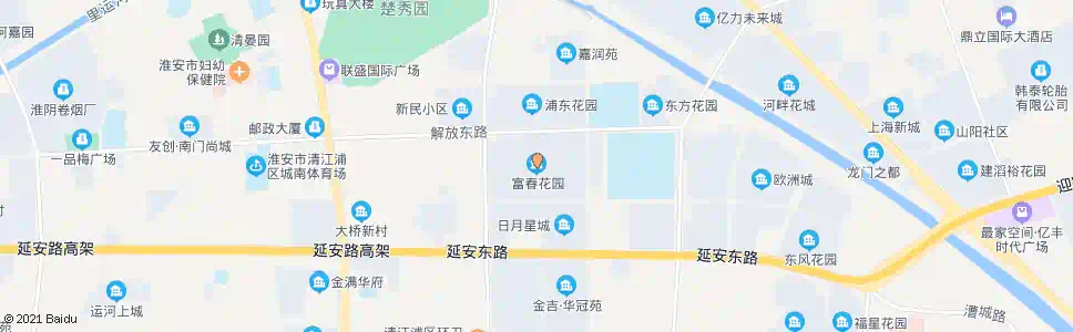 淮安富春花园_公交站地图_淮安公交_妙搜公交查询2025