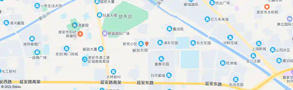 淮安浦东花园西门_公交站地图_淮安公交_妙搜公交查询2025