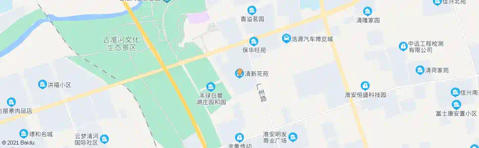 淮安清新花园_公交站地图_淮安公交_妙搜公交查询2025
