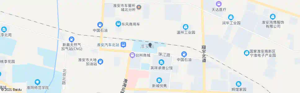 淮安中街_公交站地图_淮安公交_妙搜公交查询2025