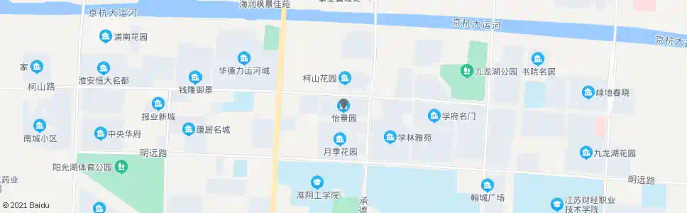 淮安怡景园_公交站地图_淮安公交_妙搜公交查询2025