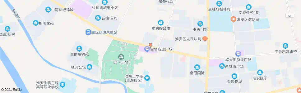 淮安礼字坝_公交站地图_淮安公交_妙搜公交查询2025