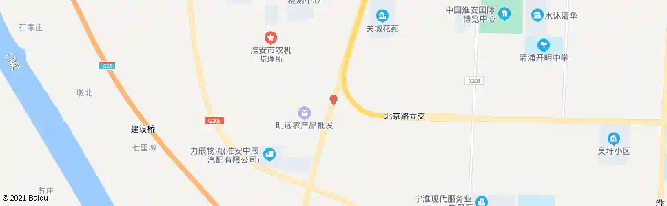 淮安王庄_公交站地图_淮安公交_妙搜公交查询2025
