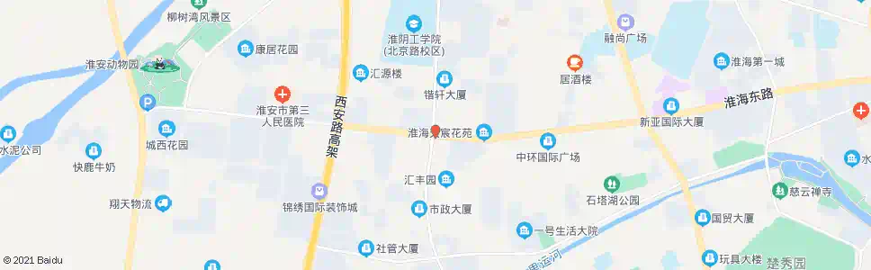 淮安西坝(北京北路)_公交站地图_淮安公交_妙搜公交查询2025