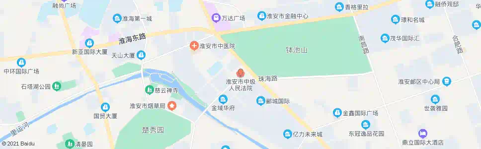 淮安中级法院_公交站地图_淮安公交_妙搜公交查询2025