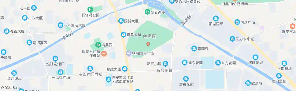 淮安楚秀园南大门_公交站地图_淮安公交_妙搜公交查询2025