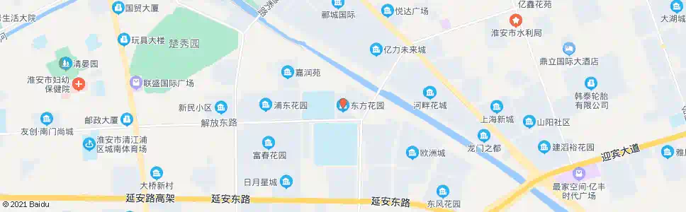 淮安东方花园(翔宇大道)_公交站地图_淮安公交_妙搜公交查询2025