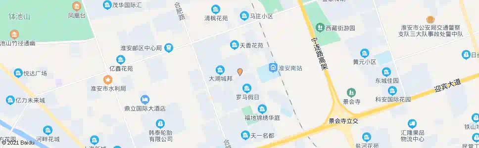 淮安罗马假日花苑_公交站地图_淮安公交_妙搜公交查询2025