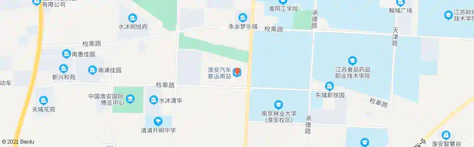 淮安淮海南路_公交站地图_淮安公交_妙搜公交查询2025