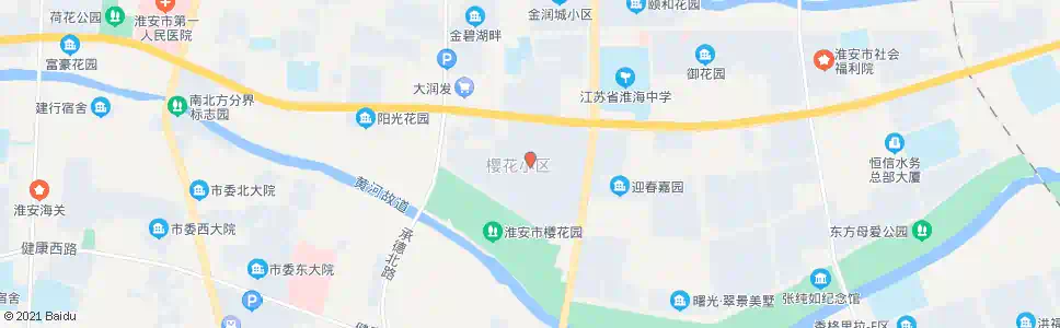 淮安樱花小区_公交站地图_淮安公交_妙搜公交查询2025