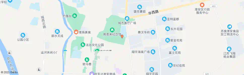 淮安周恩来纪念馆南门_公交站地图_淮安公交_妙搜公交查询2025