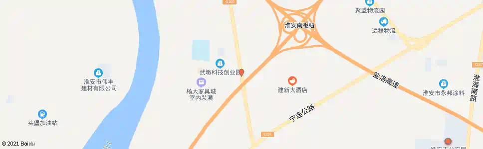 淮安黄武路_公交站地图_淮安公交_妙搜公交查询2025