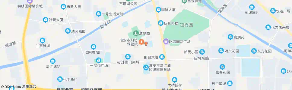 淮安保健院_公交站地图_淮安公交_妙搜公交查询2025