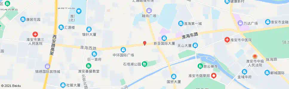 淮安淮海广场西_公交站地图_淮安公交_妙搜公交查询2025
