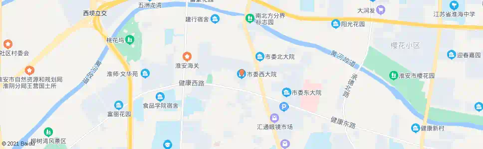淮安市委西大院_公交站地图_淮安公交_妙搜公交查询2025