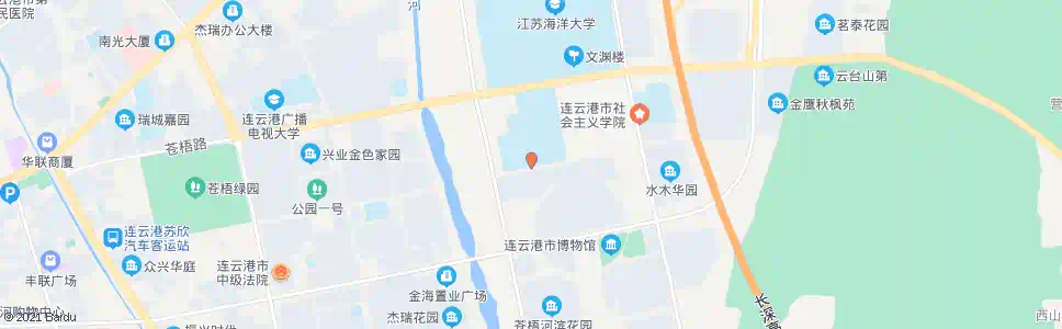连云港新海苍梧中学南_公交站地图_连云港公交_妙搜公交查询2025