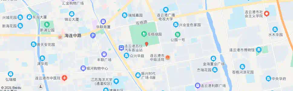 连云港苍梧绿园南门_公交站地图_连云港公交_妙搜公交查询2025