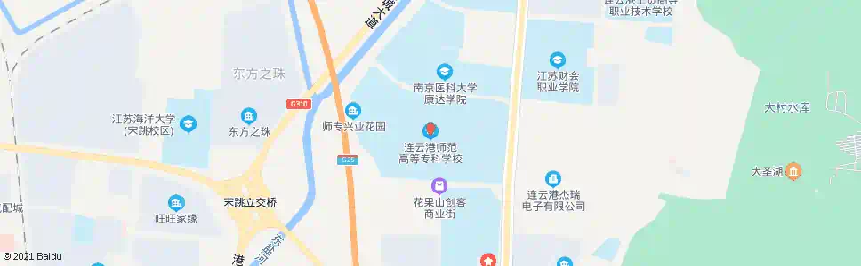 连云港师专(西)_公交站地图_连云港公交_妙搜公交查询2025