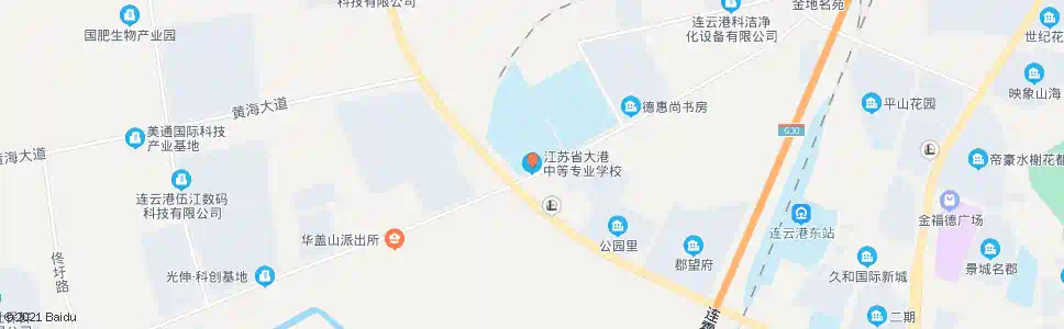 连云港大港职业技术学校_公交站地图_连云港公交_妙搜公交查询2025