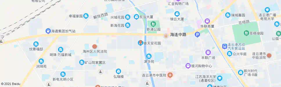 连云港普天安花园_公交站地图_连云港公交_妙搜公交查询2025
