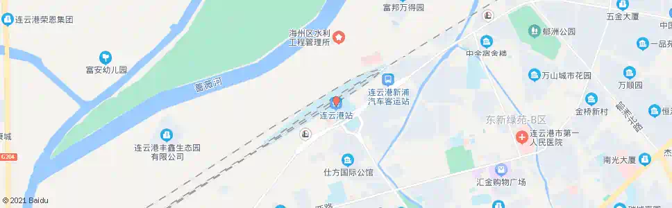 连云港虎山道口_公交站地图_连云港公交_妙搜公交查询2025