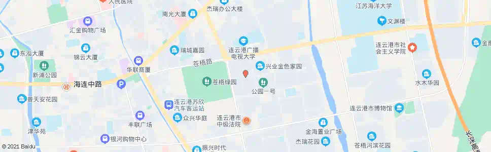 连云港苍梧小区(南)_公交站地图_连云港公交_妙搜公交查询2025