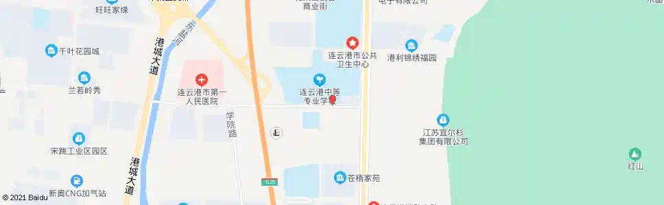 连云港中等专业学校南门_公交站地图_连云港公交_妙搜公交查询2025