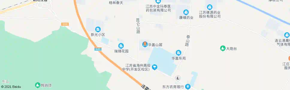 连云港华盖山居_公交站地图_连云港公交_妙搜公交查询2025