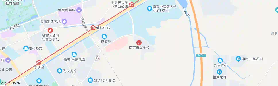 南京南京市委党校_公交站地图_南京公交_妙搜公交查询2025
