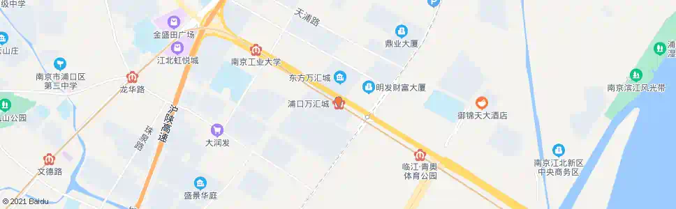 南京浦口大道万汇城_公交站地图_南京公交_妙搜公交查询2025