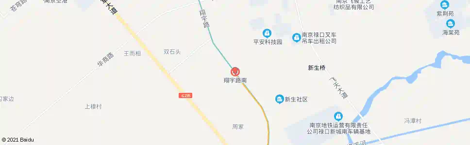 南京翔宇路南_公交站地图_南京公交_妙搜公交查询2025