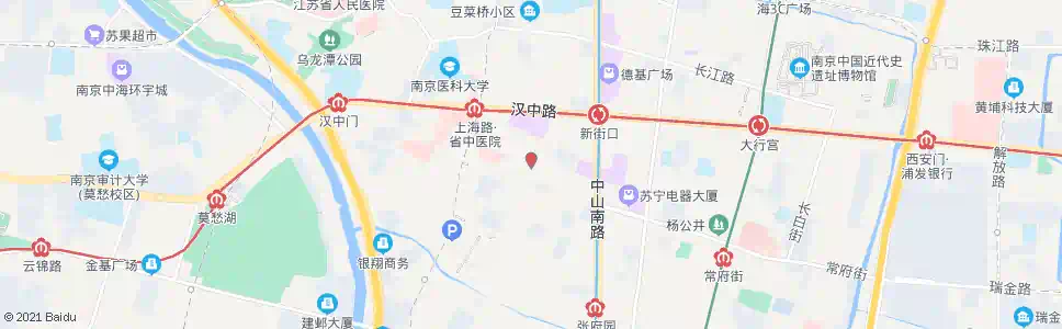 南京王府大街石鼓路_公交站地图_南京公交_妙搜公交查询2025