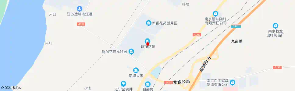 南京新铜花苑西门_公交站地图_南京公交_妙搜公交查询2025