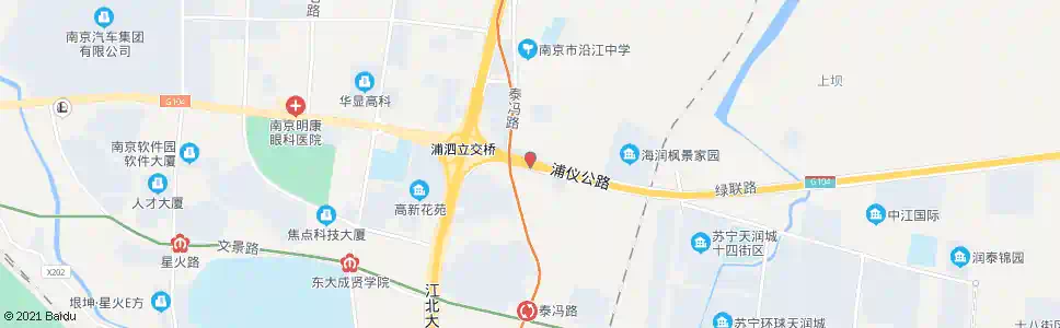 南京浦洲路泰冯路_公交站地图_南京公交_妙搜公交查询2025