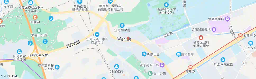 南京雁鸣山庄_公交站地图_南京公交_妙搜公交查询2025