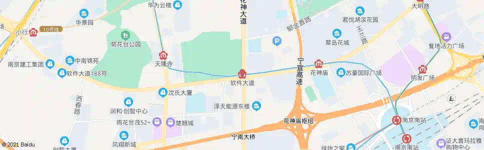 南京软件大道站_公交站地图_南京公交_妙搜公交查询2025