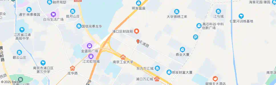南京天浦路新浦路_公交站地图_南京公交_妙搜公交查询2025