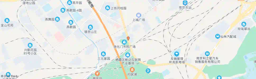 南京尧化门西_公交站地图_南京公交_妙搜公交查询2025